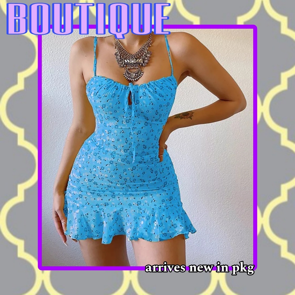 Blue Floral Dress